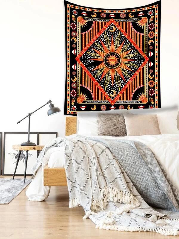 Sun & Moon Vintage Style Tapestry