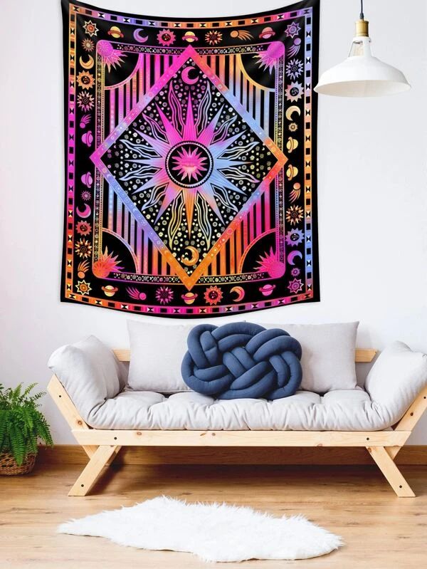 Sun & Moon Print Tapestry