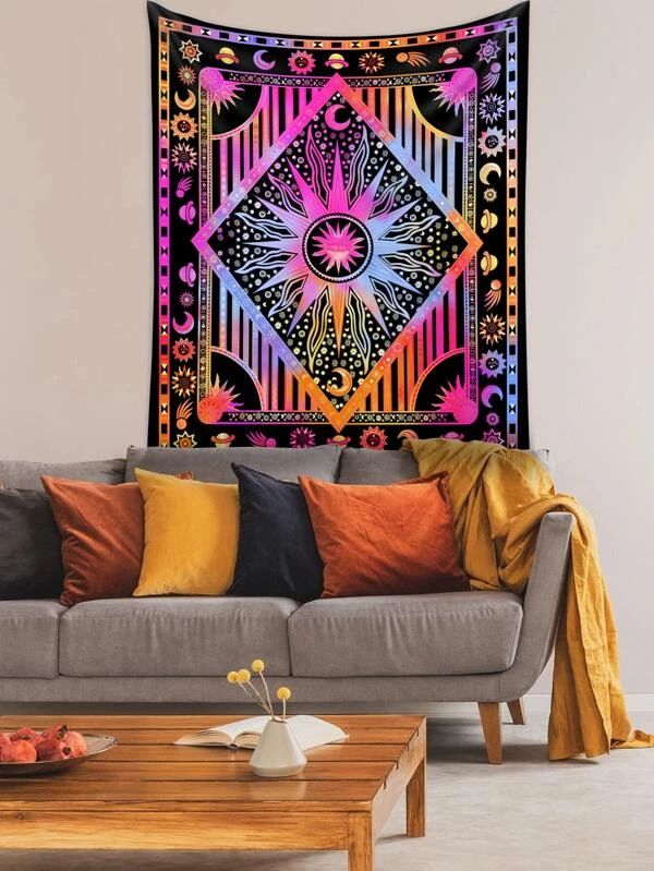 Sun & Moon Print Tapestry
