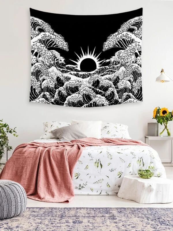 Sun & Wave Pattern Tapestry
