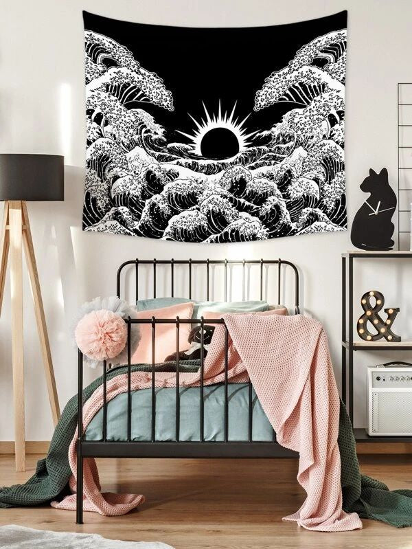 Sun & Wave Pattern Tapestry