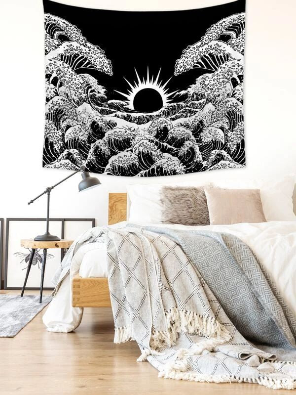 Sun & Wave Pattern Tapestry