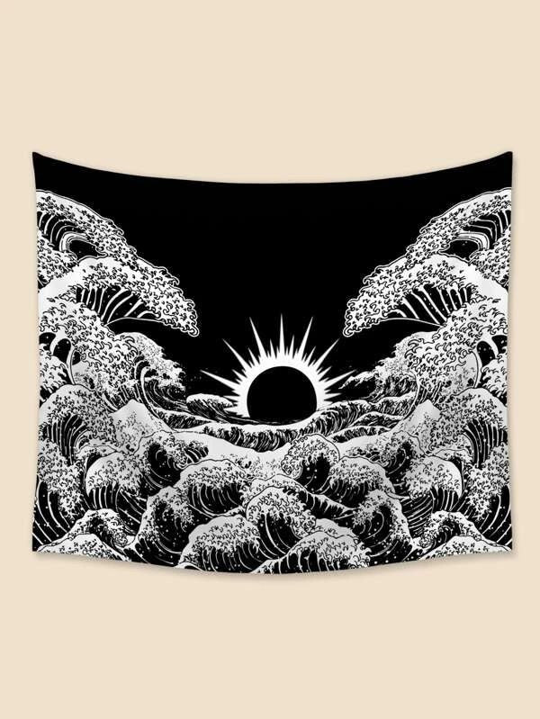 Sun & Wave Pattern Tapestry