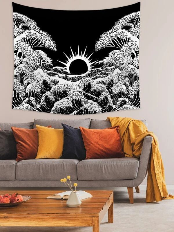 Sun & Wave Pattern Tapestry