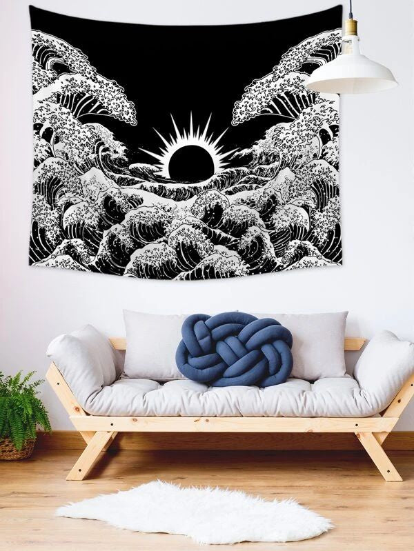 Sun & Wave Pattern Tapestry