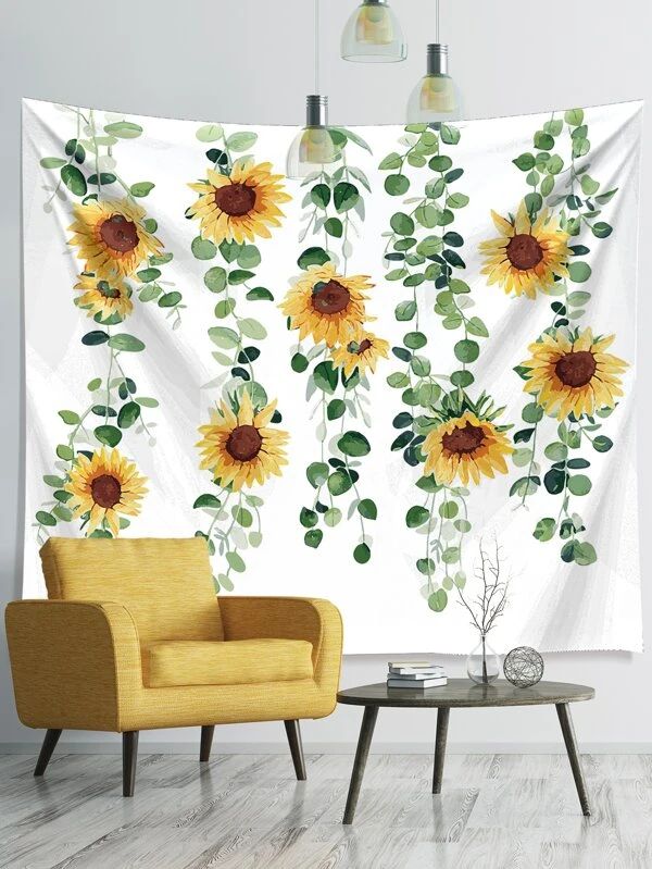 Sunflower Print Tapestry