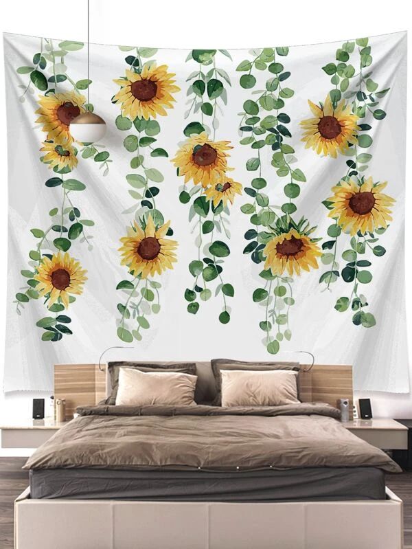 Sunflower Print Tapestry