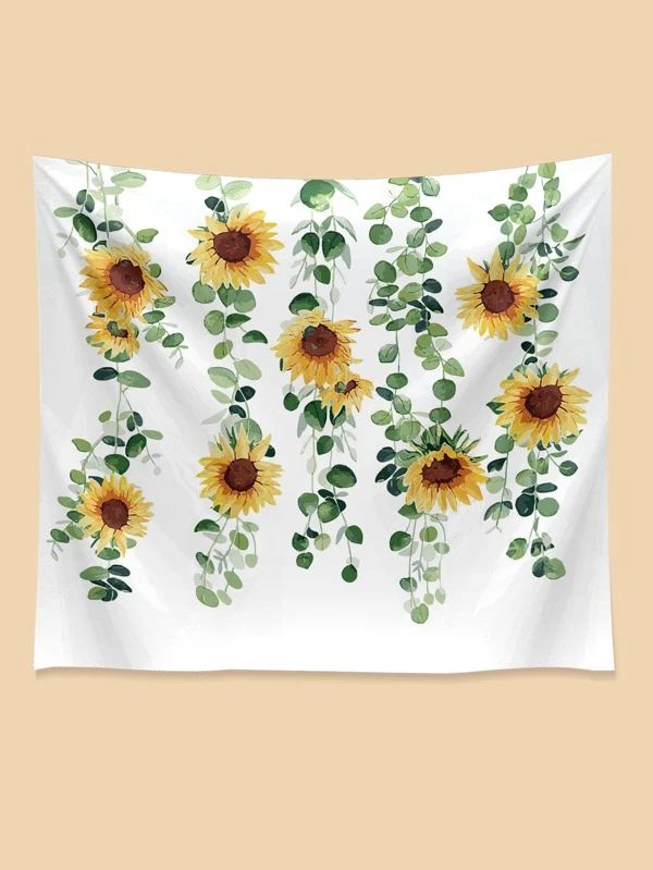 Sunflower Print Tapestry