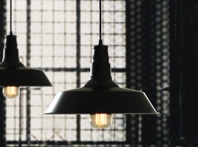 Retro Industrial Pendant Light In Black