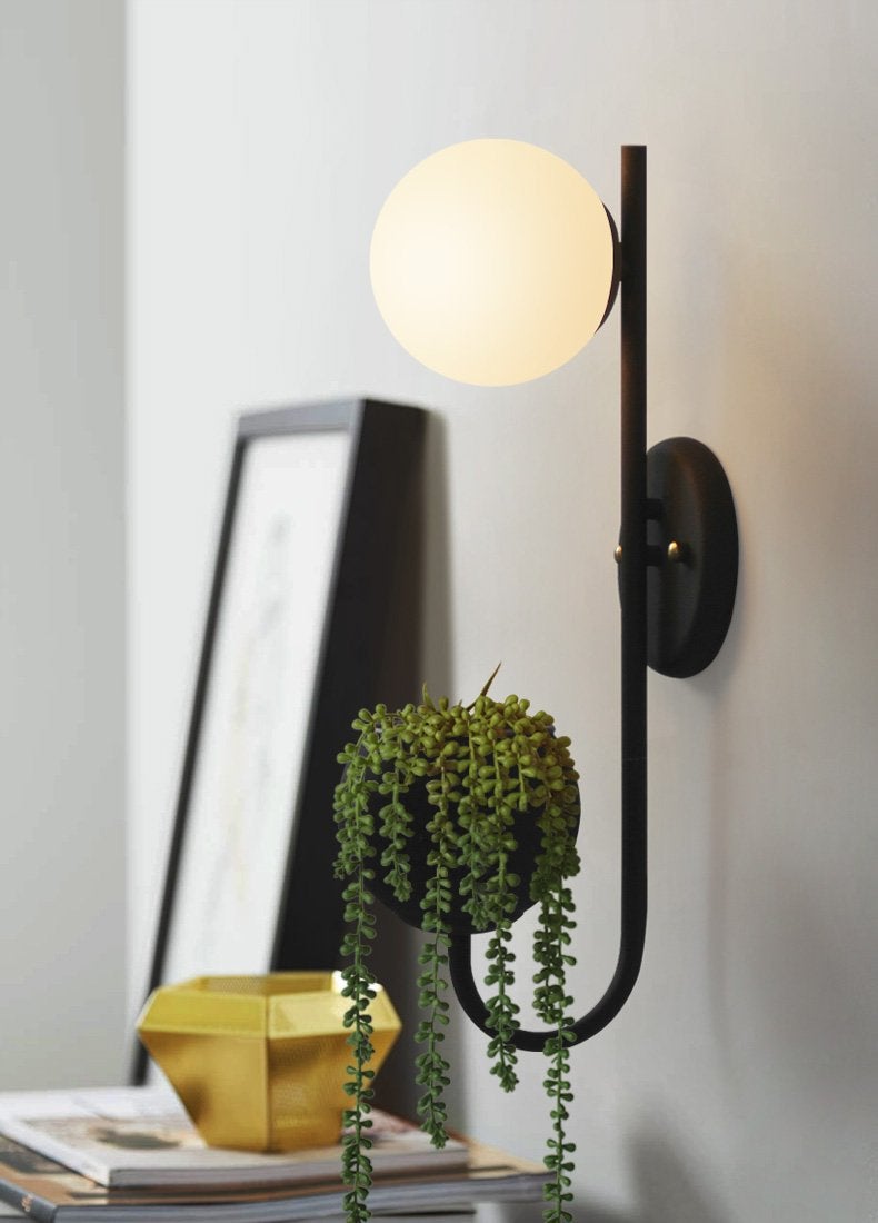 Ritz Single Head Pot Plant Wall Light
