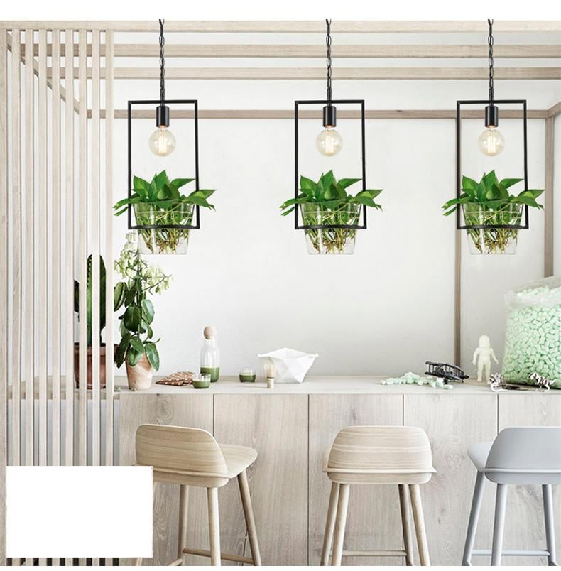Hanging Plant Box Frame Pendant Light