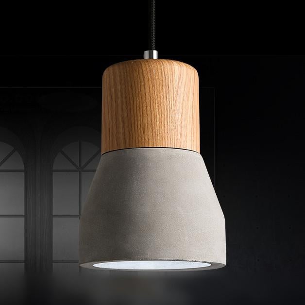 Concrete Wooden Stockholm Minimalist Pendant Light
