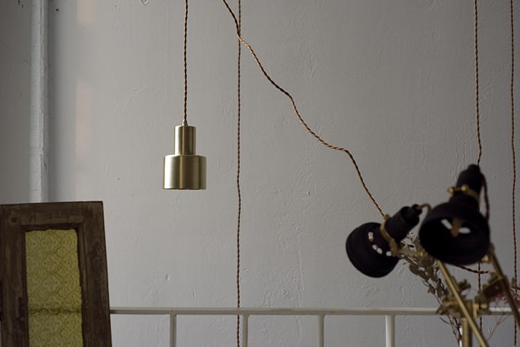 Smith's brushed brass pendant Light
