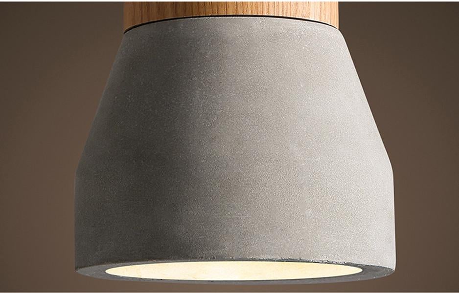 Concrete Wooden Stockholm Minimalist Pendant Light