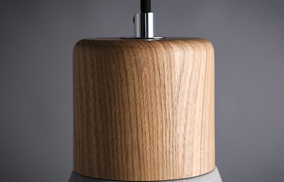 Concrete Wooden Stockholm Minimalist Pendant Light