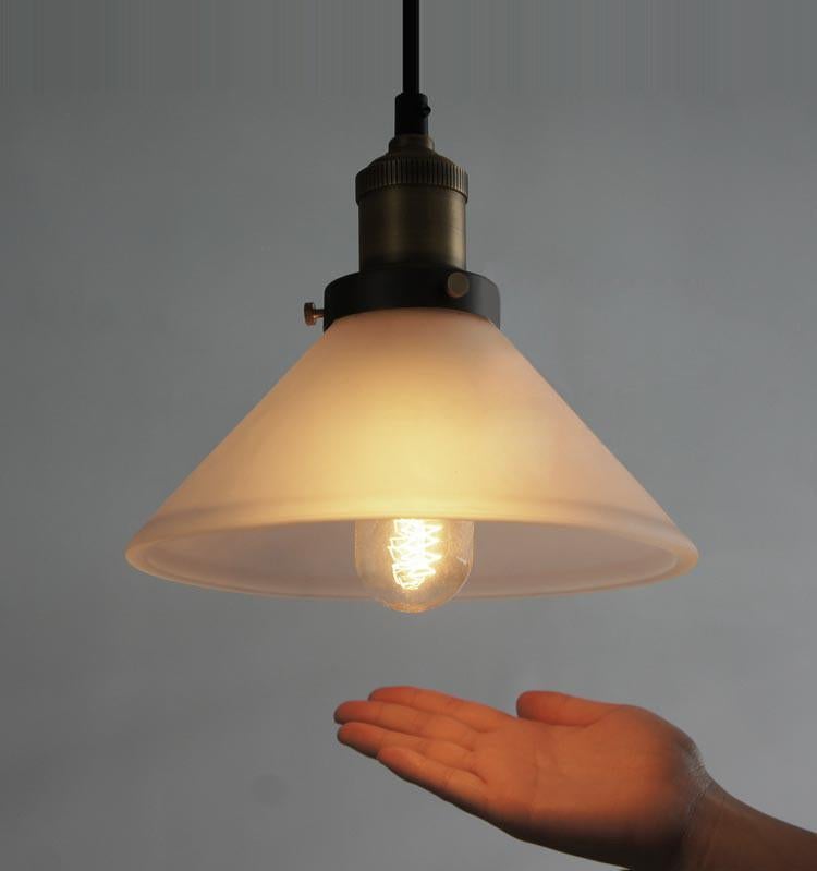 Fluted glass pendant light