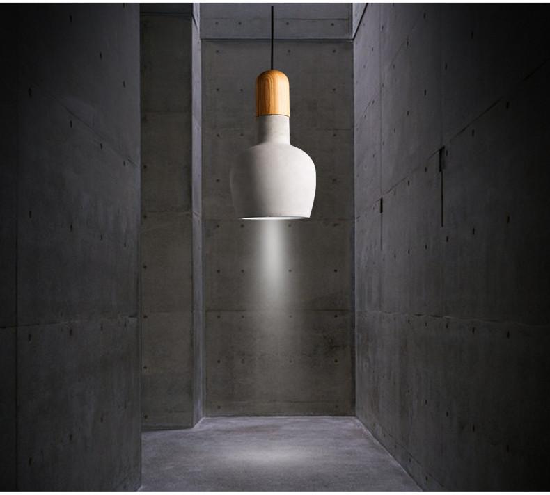 Concrete Wooden Stockholm Minimalist Pendant Light