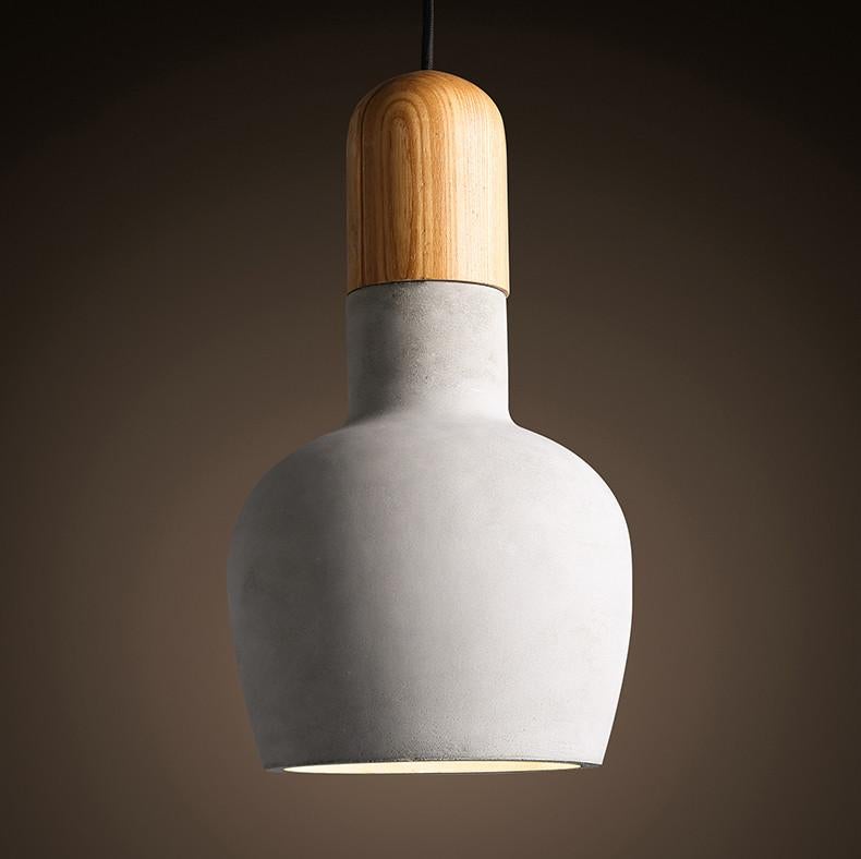 Concrete Wooden Stockholm Minimalist Pendant Light