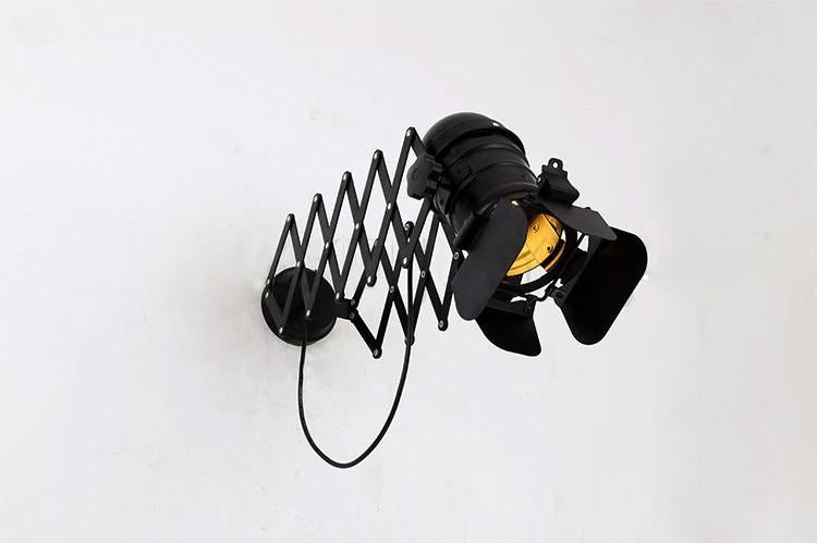 Classic Hollywood spotlight wall light sconce (retractable)
