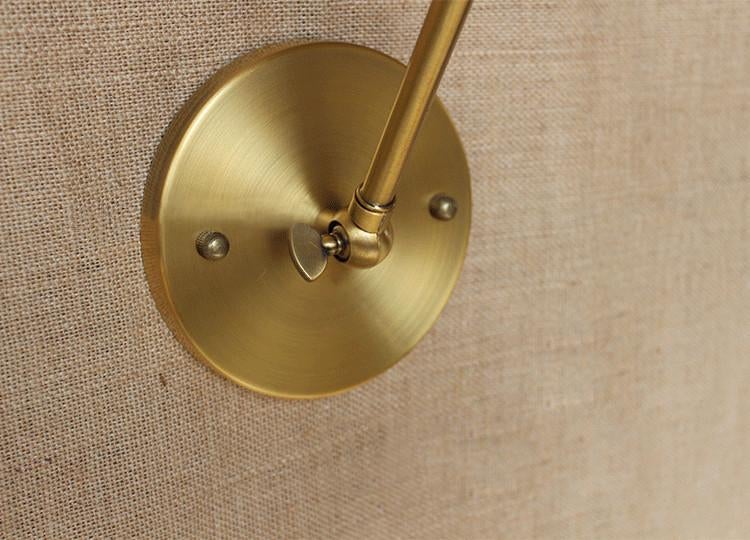 Brass Single Head Shade Industrial Wall Light