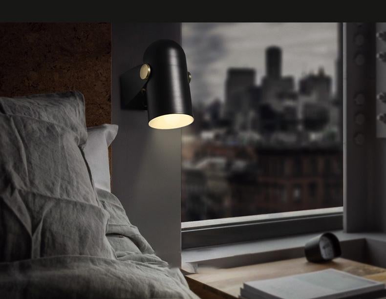 Black Spotlight Minimalist Wall Light