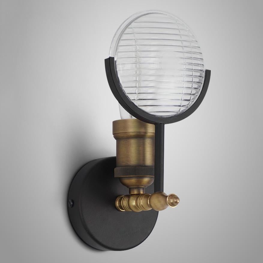 Huberman fresnal lens wall light sconce