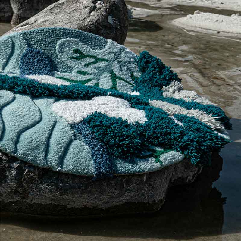 Teal Coral Bedroom Mat