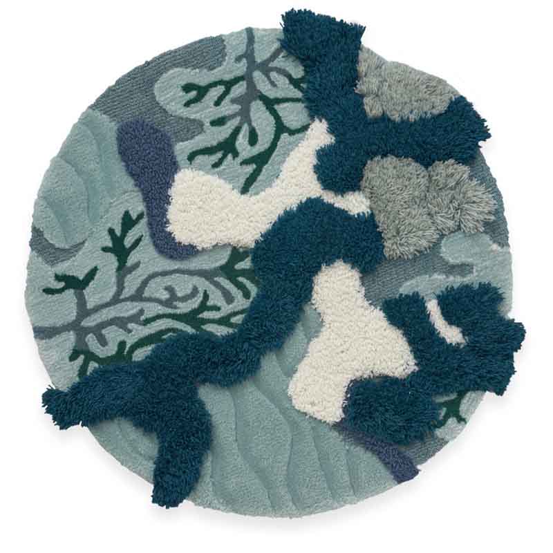 Teal Coral Bedroom Mat