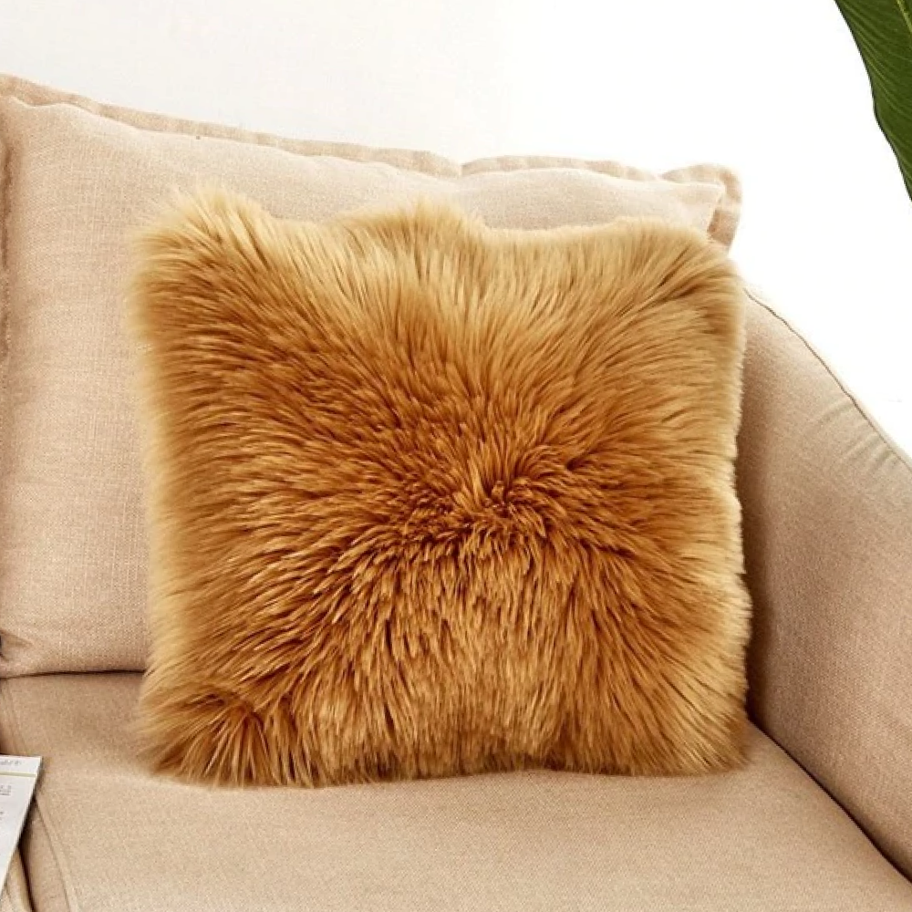 Polly Luxury Faux Fur Pillow Cover