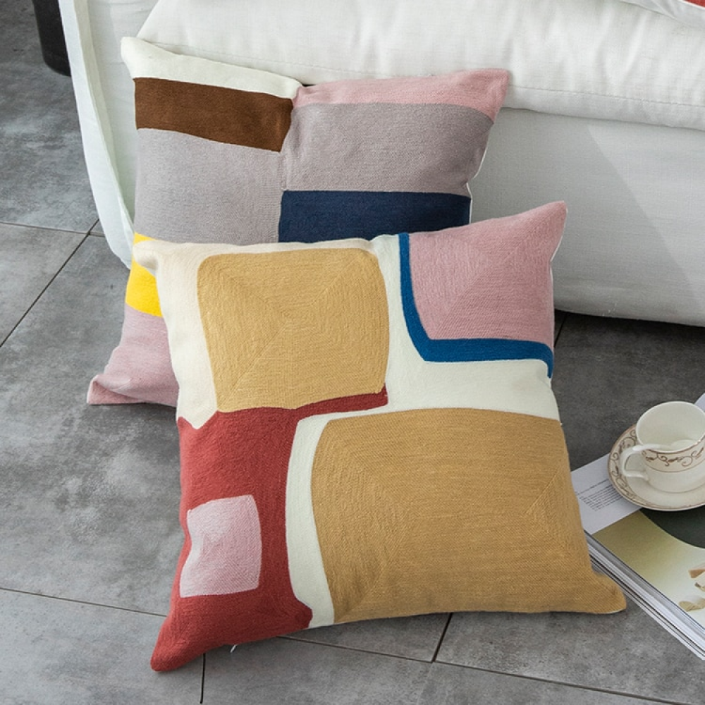 Floating Block Abstract Pillow Cover