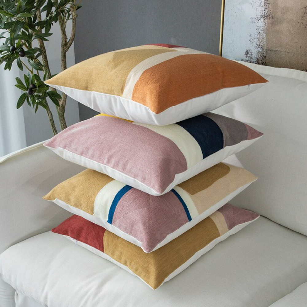 Floating Block Abstract Pillow Cover