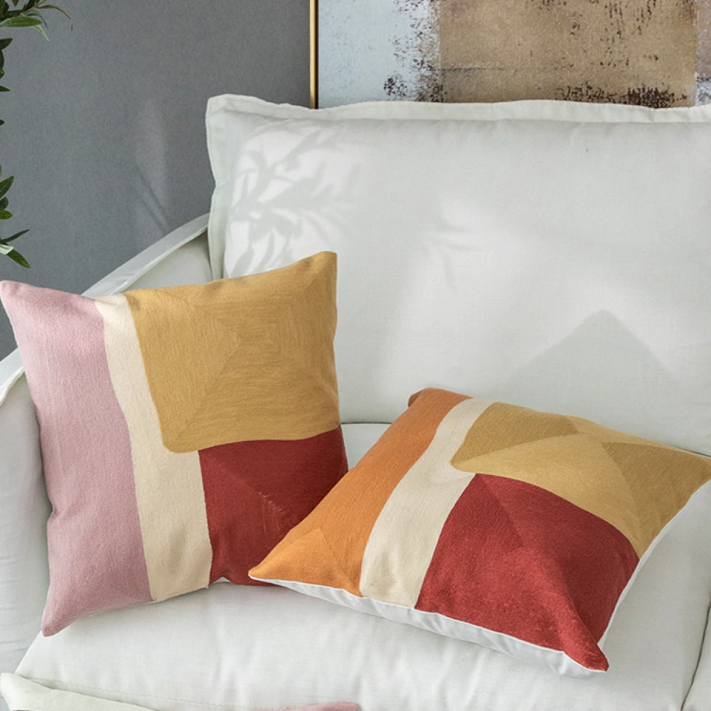 Floating Block Abstract Pillow Cover