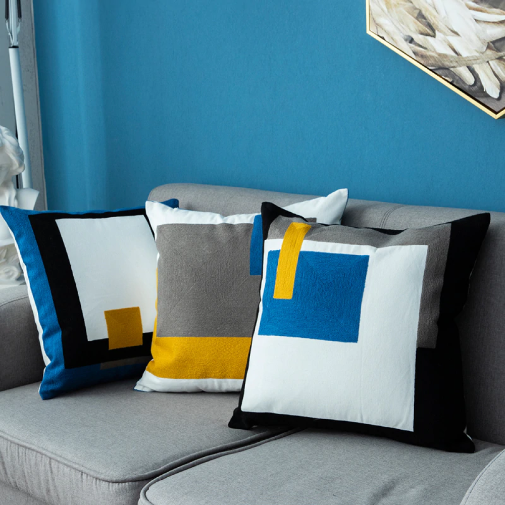 Square by  Square Abstract Pillow Cover