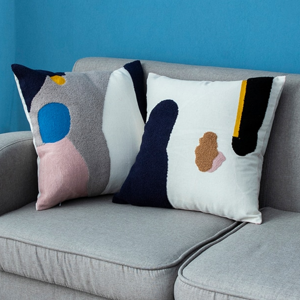 Square by  Square Abstract Pillow Cover