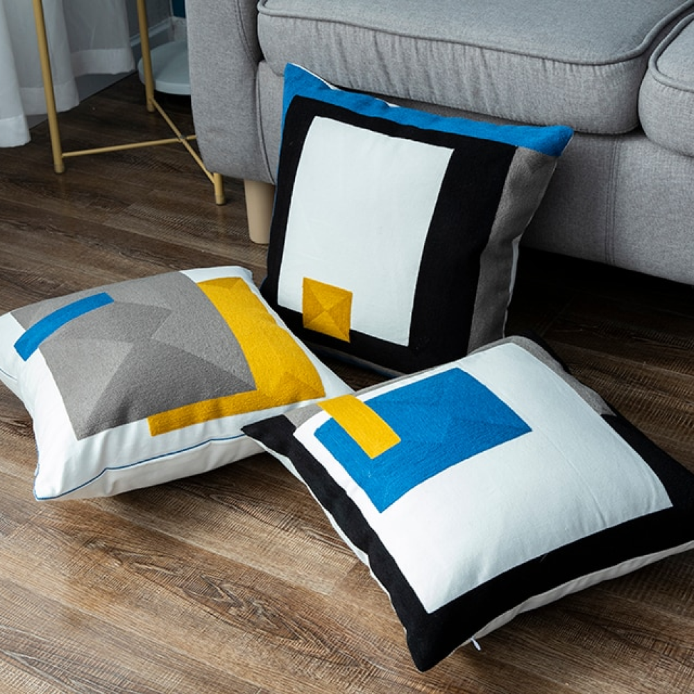Square by  Square Abstract Pillow Cover