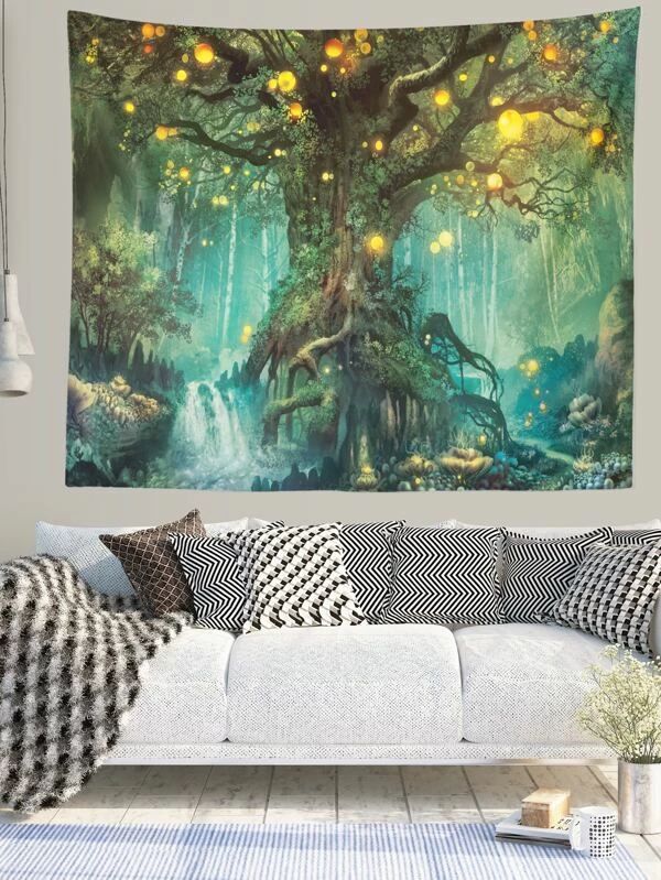 Tree Print Tapestry