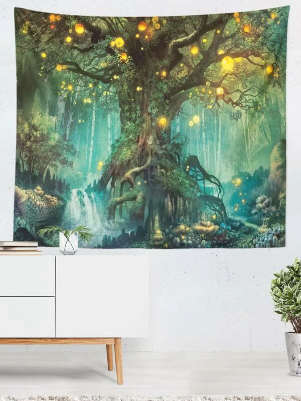 Tree Print Tapestry