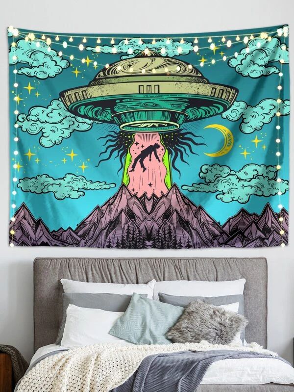 UFO Print Tapestry