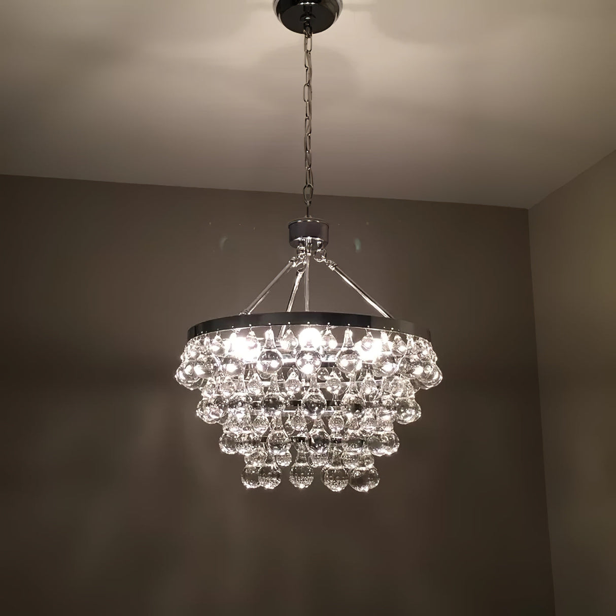 Unique Tiered Crystal Chandelier