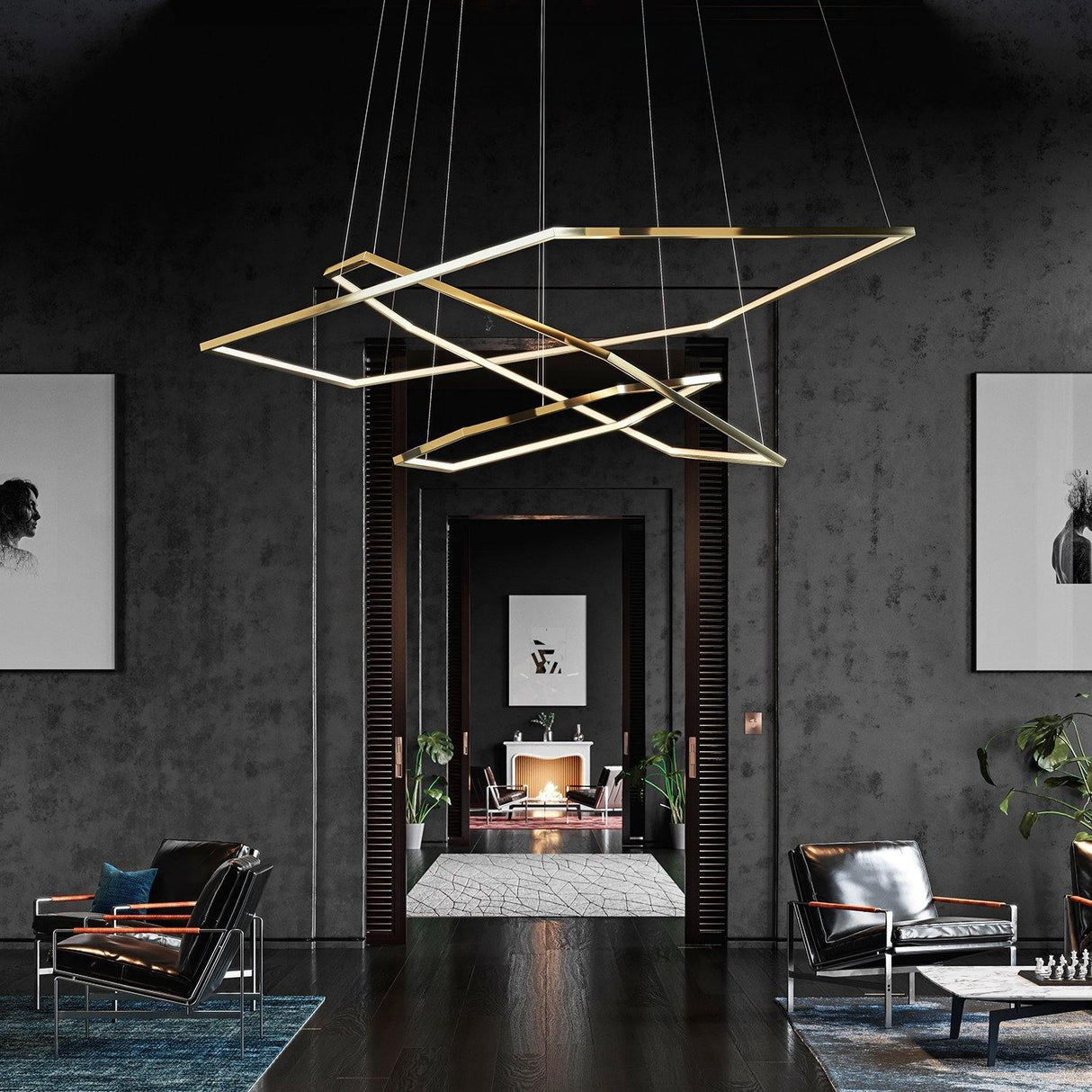Gold Vesanto Chandelier