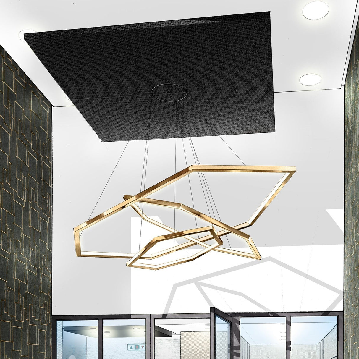 Gold Vesanto Chandelier