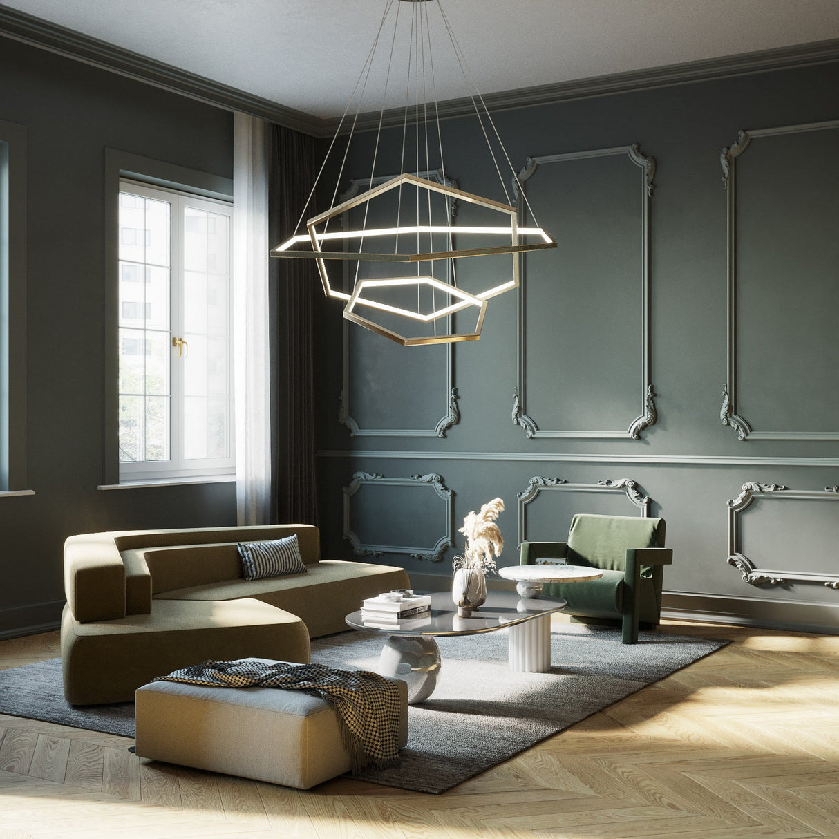 Gold Vesanto Chandelier