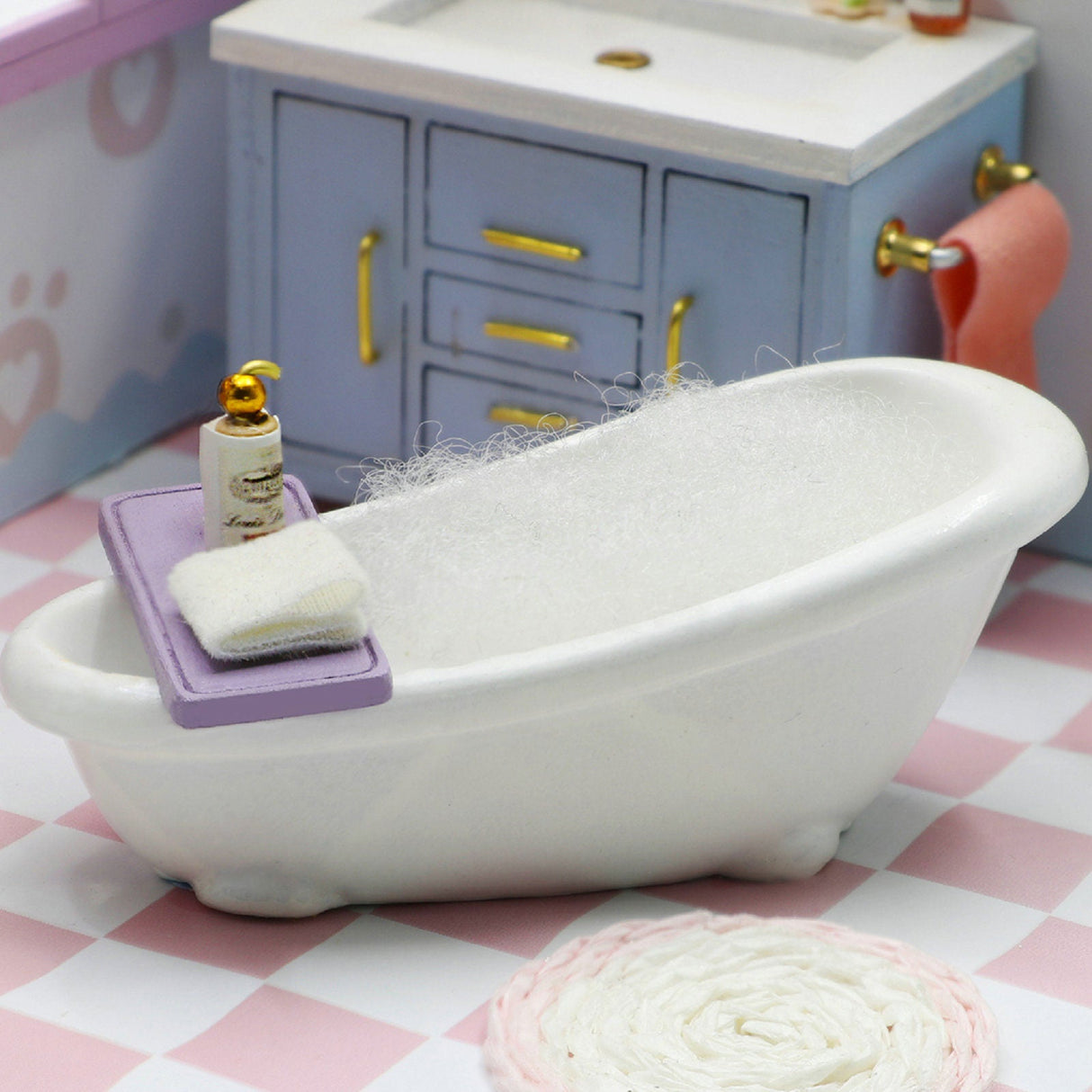 Miniature DIY Doll House, Bathroom