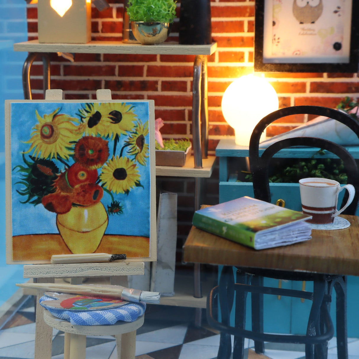 Miniature DIY Doll House, Painting Room