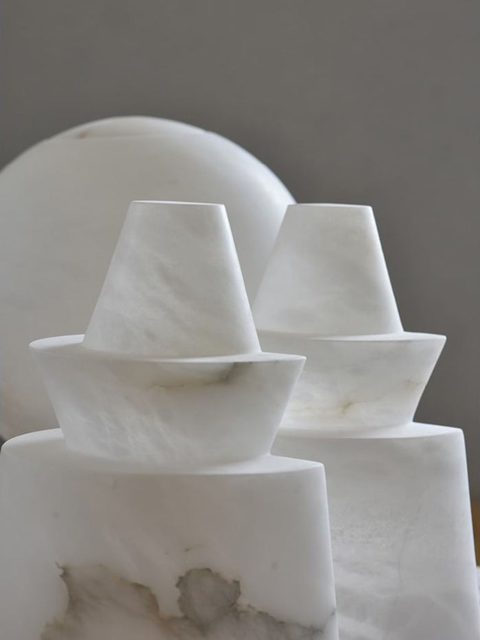 White Alabaster Pendant Light