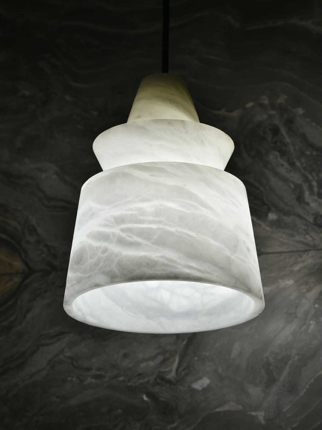 White Alabaster Pendant Light