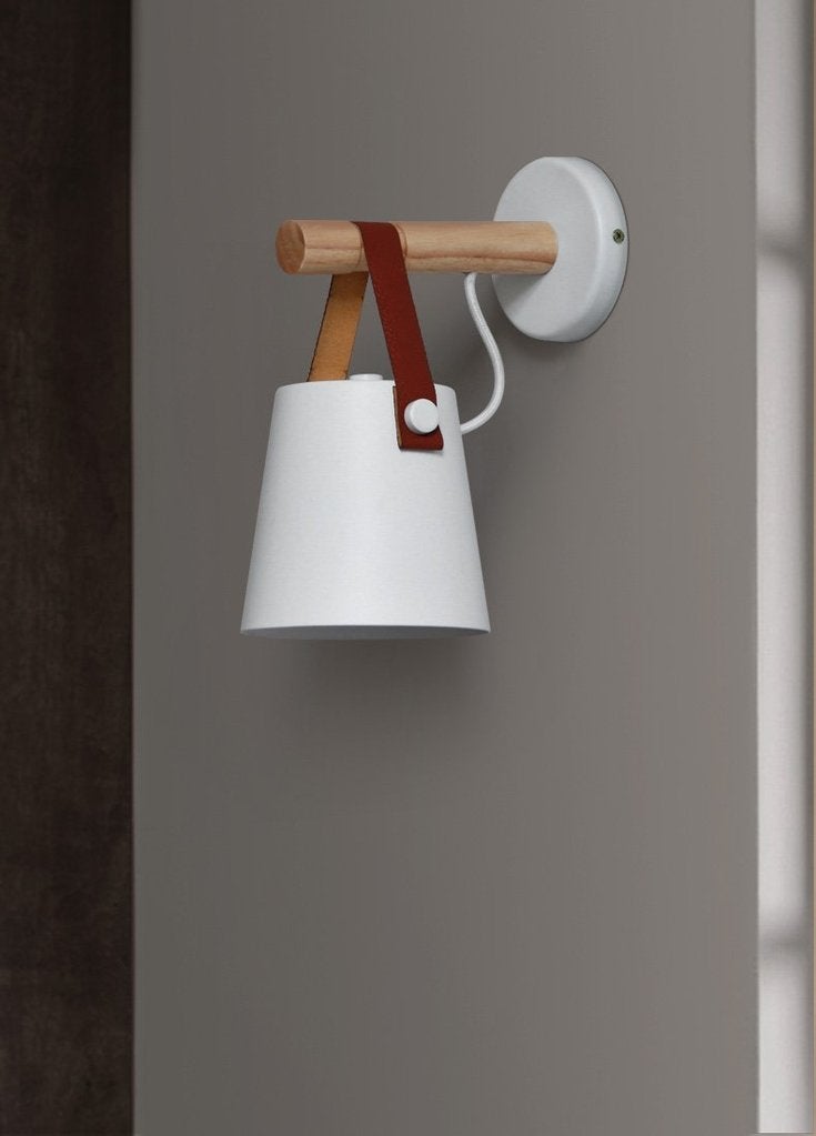 Nordic Style Wooden Hanging Wall Lamp