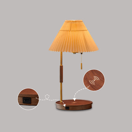 Wooden Retro Table Lamp