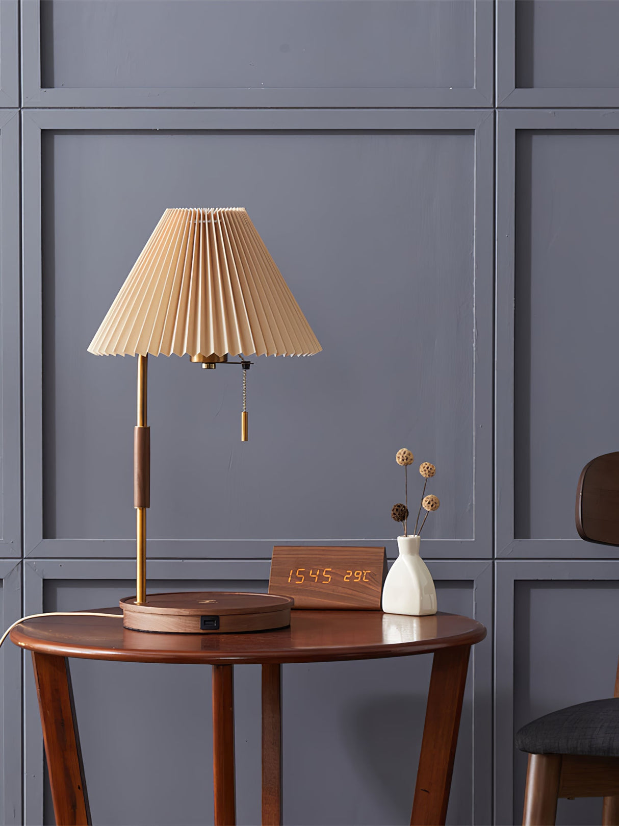 Wooden Retro Table Lamp