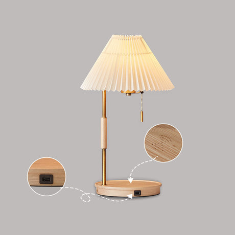 Wooden Retro Table Lamp
